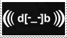 Untitled emoticon with headphones stamp