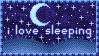 Untitled i love sleeping stamp
